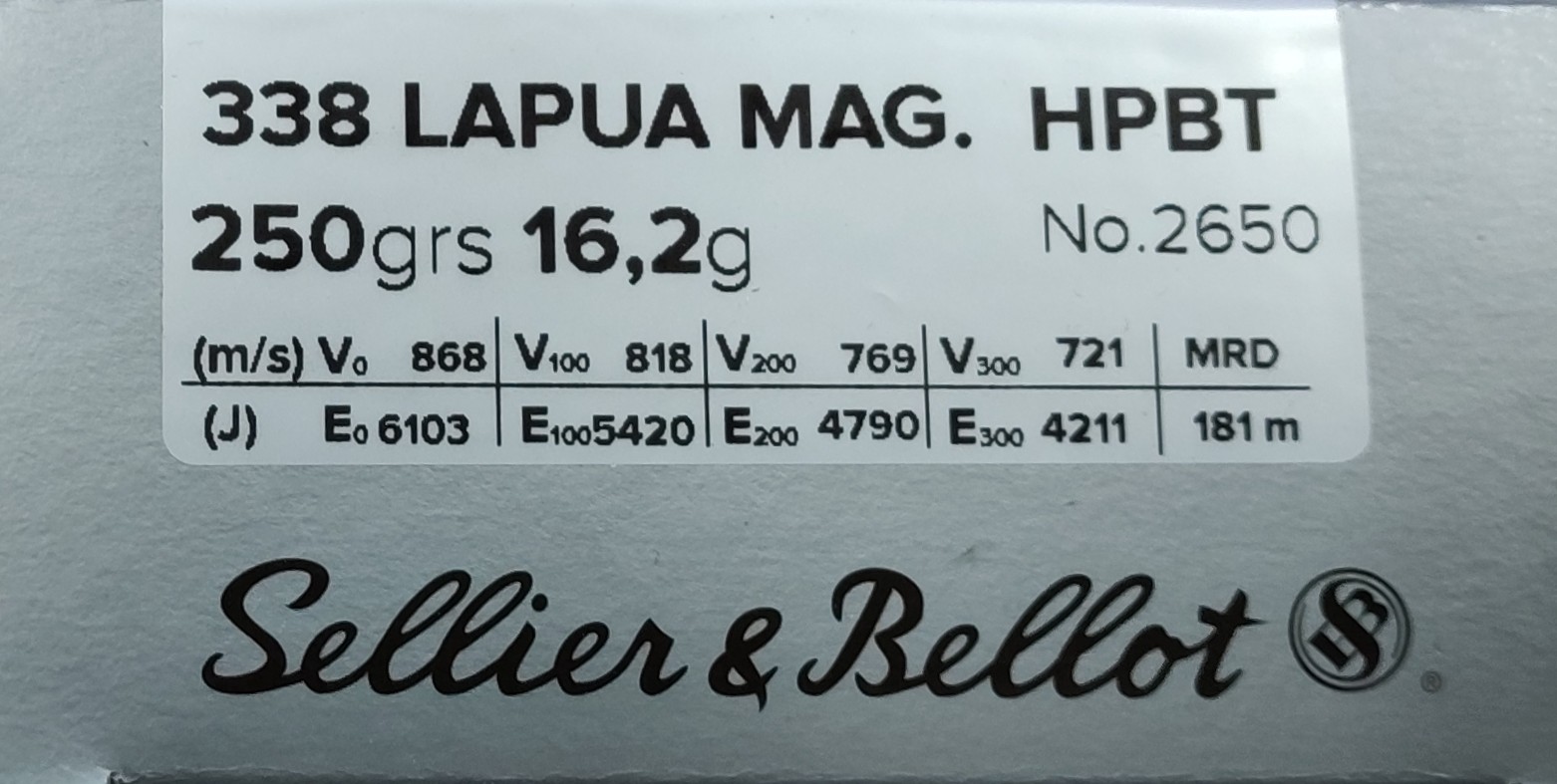 Amunicja S B 338 Lapua Magnum Hpbt 16 2g Magazyn Uzbrojenia